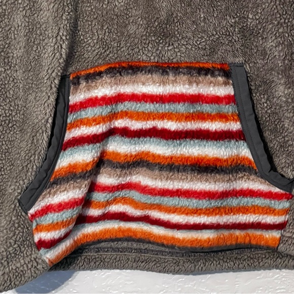 Hooey Stripe Pocket 1/4 Zip Fleece Pullover Men’s Size Small Gray Western Soft - Picture 2 of 10